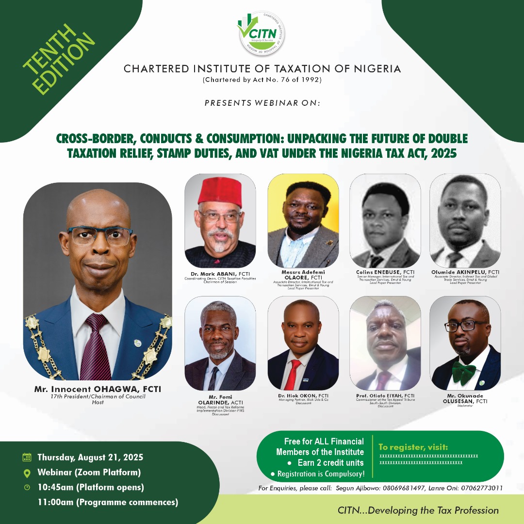 Cross-Border, Conduct & Consumption: Unpacking the Future of Double Taxation Relief, Stamp Duties, and VAT Under the Nigeria Tax Act, 2025