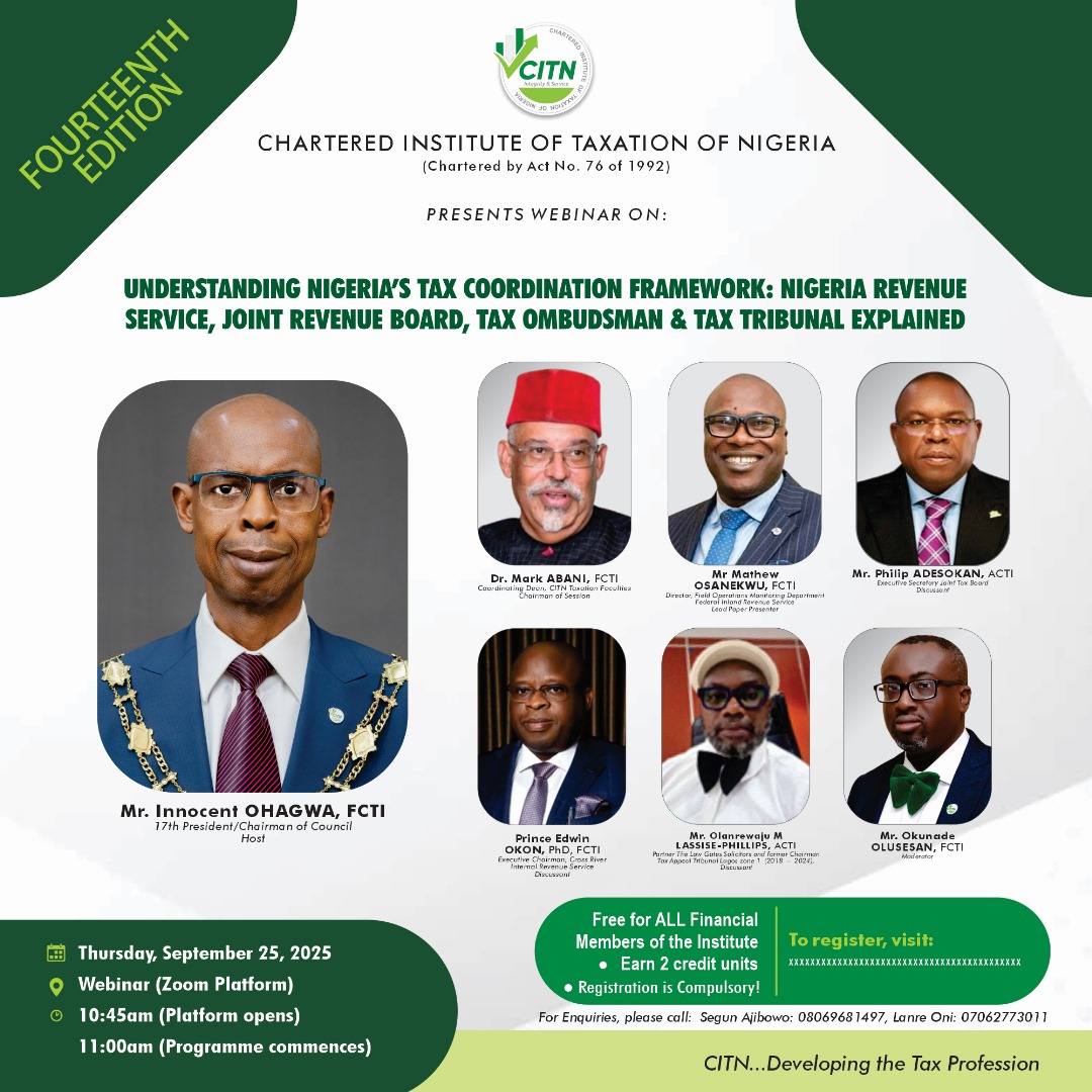 Understanding Nigeria’s Tax Coordination Framework: Nigeria Revenue Service, Joint