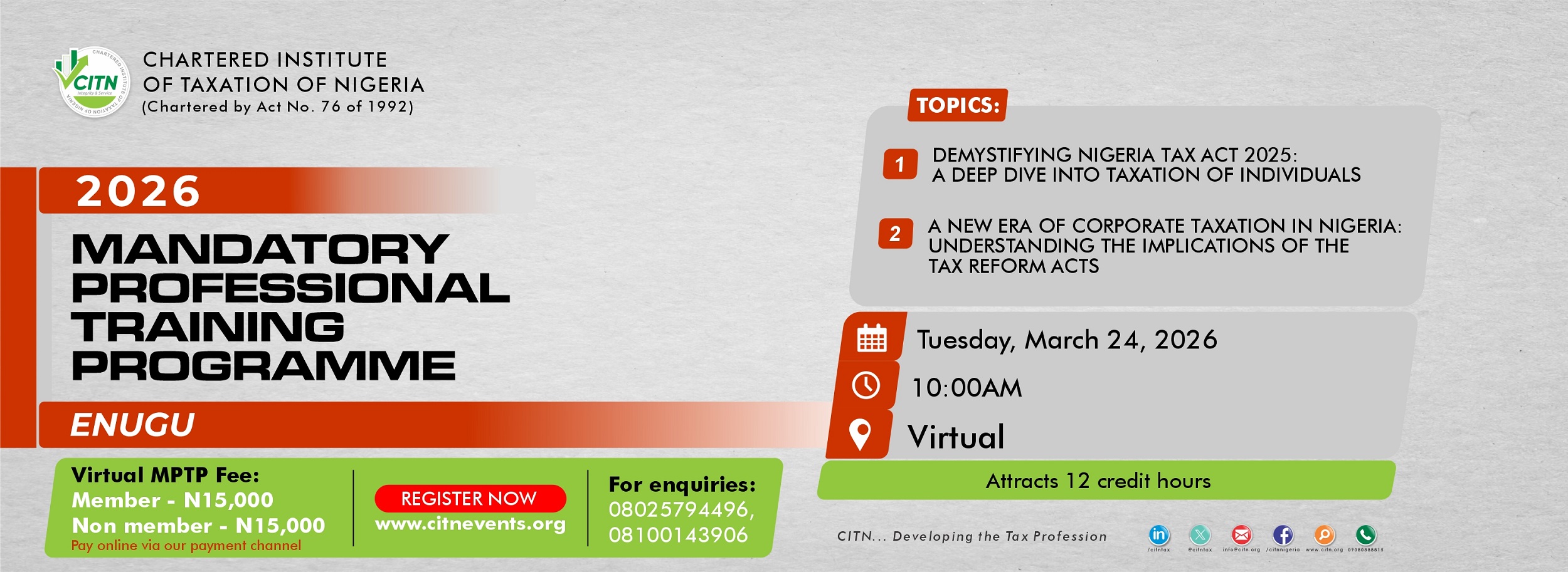 2026 ENUGU MPTP
