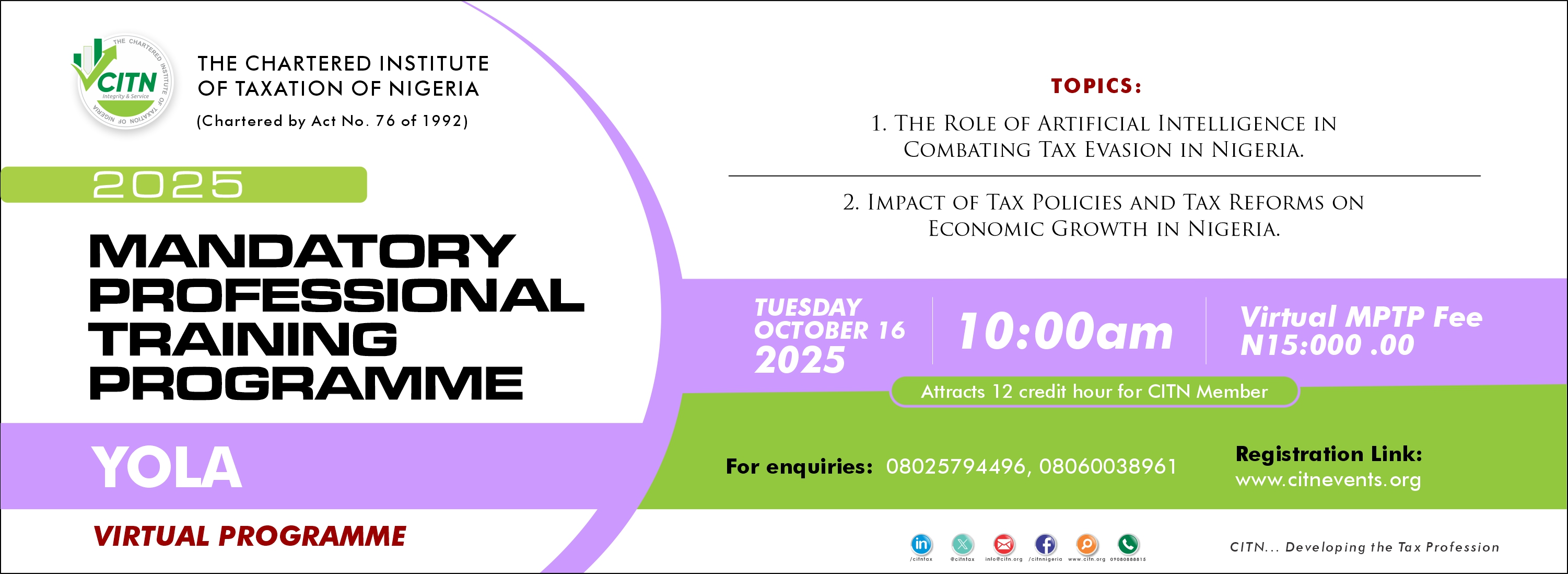2025 YOLA MPTP
