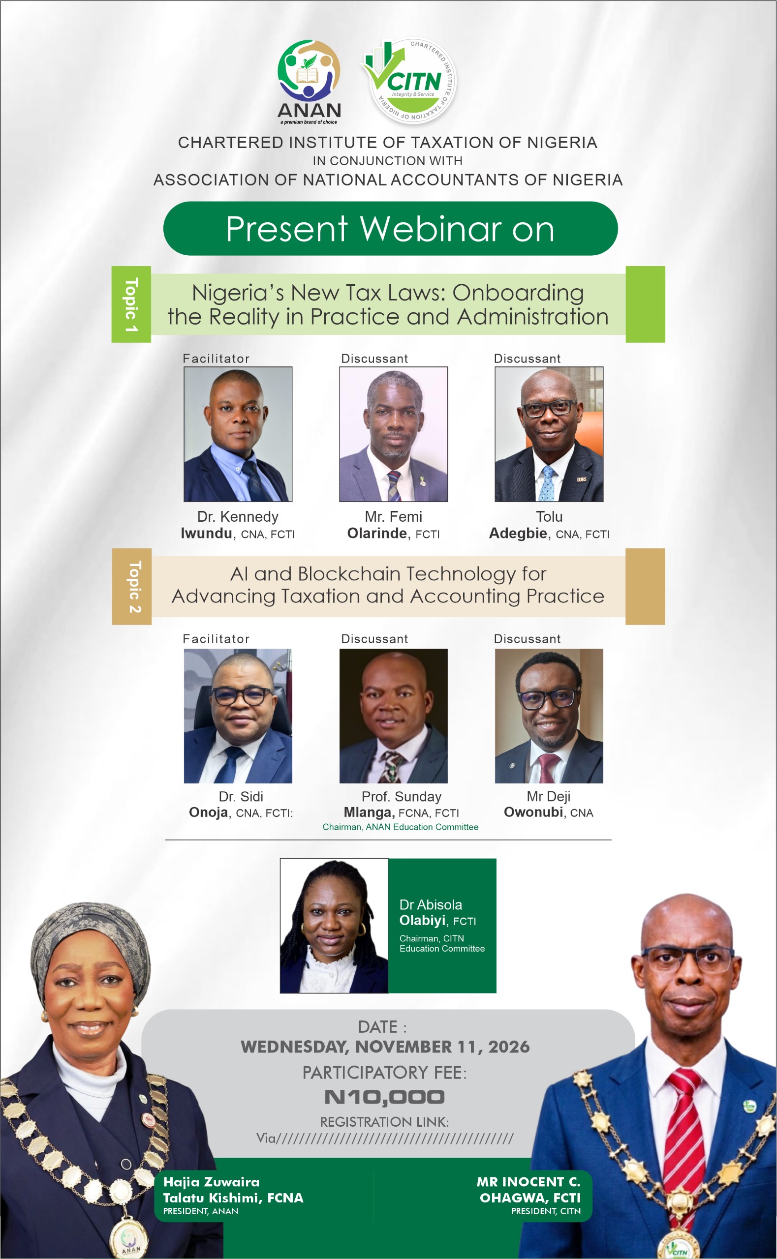 Joint Webinar of the Association of National Accountants of Nigeria  and the Chartered Institute of Taxation of Nigeria