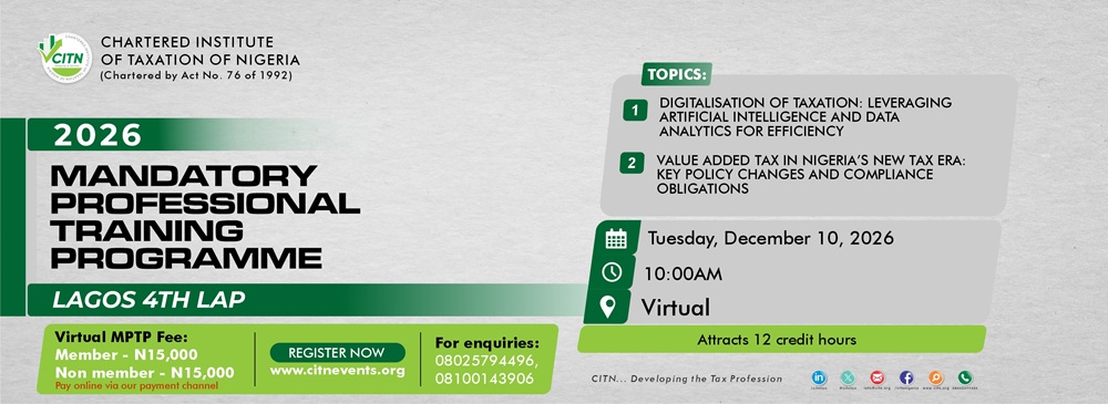 2026 LAGOS 4TH LAP (UNUTILIZED) MPTP